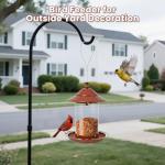 EnjoyCool Metal Bird Feeder for Outdoors – 2.4LB Hanging Bird Feeder with 360-degree, Weatherproof & Rust-Resistant, Easy to Fill & Clean for Wild Bird Feeders in Backyard & Garden(Copper)