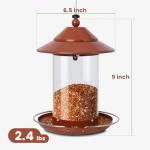 EnjoyCool Metal Bird Feeder for Outdoors – 2.4LB Hanging Bird Feeder with 360-degree, Weatherproof & Rust-Resistant, Easy to Fill & Clean for Wild Bird Feeders in Backyard & Garden(Copper)