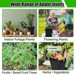 RimCereal 8 Pack 5 Gallon Large Pots for Plants Square Nursery Pots with Drainage Saucer 12 Inch Black Plastic Nursery Garden Planter Container for Indoor Outdoor Vegetables Succulent Flower Gifts