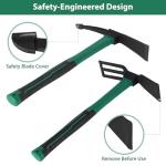 NAUKII 2pcs Pick Axes for Digging and No Installation Required Garden Hoe and Cultivator Hand Rake Garden Tool Durable and Comfortable Handle Mattock Weeding Hoe（Light Blue）