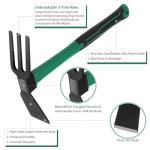 NAUKII 2pcs Pick Axes for Digging and No Installation Required Garden Hoe and Cultivator Hand Rake Garden Tool Durable and Comfortable Handle Mattock Weeding Hoe（Light Blue）