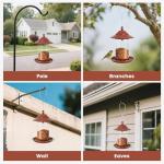 EnjoyCool Metal Bird Feeder for Outdoors – 2.4LB Hanging Bird Feeder with 360-degree, Weatherproof & Rust-Resistant, Easy to Fill & Clean for Wild Bird Feeders in Backyard & Garden(Copper)