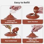 EnjoyCool Metal Bird Feeder for Outdoors – 2.4LB Hanging Bird Feeder with 360-degree, Weatherproof & Rust-Resistant, Easy to Fill & Clean for Wild Bird Feeders in Backyard & Garden(Copper)