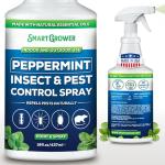 All Natural Peppermint Oil Insect & Pest Control Spray Repels Mice, Spiders, Ants, for Home, Indoor, Outdoor, Garden Maximum Strength Smart Grower Ready to Use 16 FL OZ