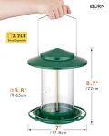 Hanging Green Bird Feeder for Outdoor Gardens