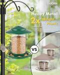 Hanging Green Bird Feeder for Outdoor Gardens