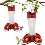 Perky-Pet 203CPBN-2 Pinch-Waist Glass Hummingbird Feeder with Perches, Built-in Ant Moat and Bee Guards - Outdoor Garden Décor - 2 Pack