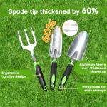 3-Piece Garden Tool Set with Comfortable Grips