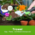3-Piece Garden Tool Set with Comfortable Grips