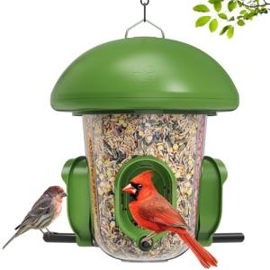 Triple Chamber Weatherproof Bird Feeder for Outdoors