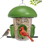 Triple Chamber Weatherproof Bird Feeder for Outdoors
