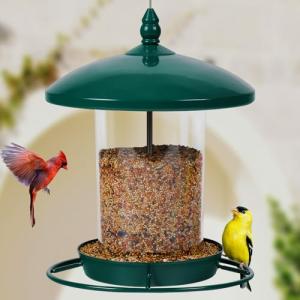 Hanging Metal Bird Feeder for Outdoor Gardens