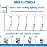 SUNVIE Low Voltage Pathway Lights LED Landscape Lights Low Voltage 3W 12-24V 3000K Landscape Lighting Cast-Aluminum Waterproof Landscape Path Lights for Yard Walkway Garden ETL Listed Cord, 4 Pack