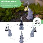 Goodeco 11" Elephant Statue for Garden Decor