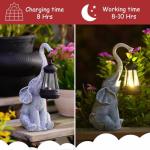 Goodeco 11" Elephant Statue for Garden Decor