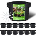 12-Pack Heavy Duty Grow Bags with Labels