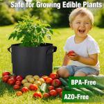 12-Pack Heavy Duty Grow Bags with Labels