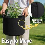 12-Pack Heavy Duty Grow Bags with Labels