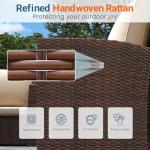 5-Piece Rattan Patio Furniture Set for Garden