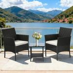 Wicker Bistro Set for Outdoor Conversations (3 Pieces)