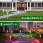 Eyrosa Solar Outdoor Lights, 10 Pack Solar Pathway Lights Outdoor Waterproof, Stake Lighting for Garden Yard Path Walkway Driveway Patio Lawn Decor,Color Changing