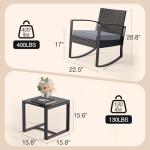 3-Piece Outdoor Patio Furniture Set with Cushions