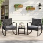 3-Piece Outdoor Patio Furniture Set with Cushions