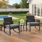 3-Piece Outdoor Patio Furniture Set with Cushions