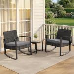 3-Piece Outdoor Patio Furniture Set with Cushions