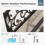 MFSTUDIO Outdoor Garden Bench with Floral Backrest