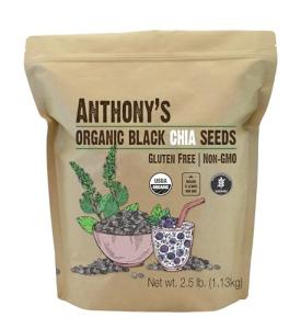 Anthony's Organic Chia Seeds, 2.5 lb, Gluten Free, Vegan, Keto Friendly