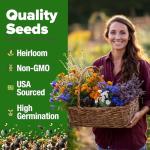 HOME GROWN Herb Seeds 32 Medicinal Herbs and Tea Variety Pack – Annual & Perennial Herb Seeds for Planting Indoors & Outdoor – Non-GMO, Heirloom Seeds, Easy to Grow, High Germination Garden Kit