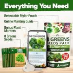 8 Lettuce & Salad Greens Seed Vault, Non-GMO