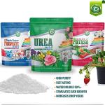 Urea Fertilizer 46-0-0 Made in USA - 5LB Plant Food for Indoor/Outdoor Flowers & Gardens - Promotes Lush Growth - Lettuce, Green Lawns, Fruit, Vegetables, Citrus Trees, Tie Dye Granules Prills