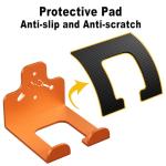 ZGJWJYUU Garage Storage Trimmer Rack, Weed Whackers Holder Organizer Garden Power Tool Hanger Wall Mounted for Garage Trimmer, Hedge Trimmer, Grass Trimmer, Garden Tools,4 Packs(Orange)