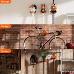 ZGJWJYUU Garage Storage Trimmer Rack, Weed Whackers Holder Organizer Garden Power Tool Hanger Wall Mounted for Garage Trimmer, Hedge Trimmer, Grass Trimmer, Garden Tools,4 Packs(Orange)