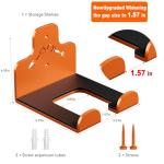 ZGJWJYUU Garage Storage Trimmer Rack, Weed Whackers Holder Organizer Garden Power Tool Hanger Wall Mounted for Garage Trimmer, Hedge Trimmer, Grass Trimmer, Garden Tools,4 Packs(Orange)