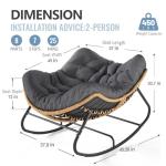 Comfy Outdoor Rocking Chair for Garden & Porch