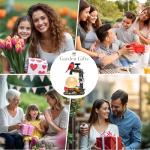 Solar Bird Garden Decor with Crackle Globe