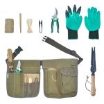 Gardenwind 14Pcs Gardening Tools for Men Gardening Hand Tools with Weeder, Scale, Sawtooth, Cut Rope, Waist Bag,Heavy Duty