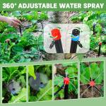 Maotong 110ft Drip Irrigation System Kit, Garden Watering System DIY Automatic Irrigation Equipment Set for Lawn Raised Bed Greenhouse Plant Watering with 1/4'' Tubing, Drip Emitters, Connectors