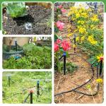 Maotong 110ft Drip Irrigation System Kit, Garden Watering System DIY Automatic Irrigation Equipment Set for Lawn Raised Bed Greenhouse Plant Watering with 1/4'' Tubing, Drip Emitters, Connectors