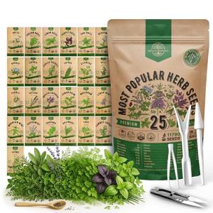 25 Popular Herb Seed Variety Pack for Planting