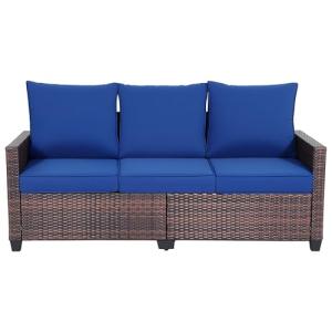 3-Seat Outdoor Patio Wicker Couch Set