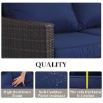 3-Seat Outdoor Patio Wicker Couch Set