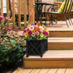 Lattice Design Planter Box - 14.75-Inch Square