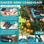 Saker Mini Cordless Chainsaw for Garden Pruning