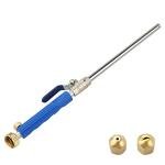 High Pressure Power Washer Attachment Wand, Hydro Jet Water Hose Nozzle,Watering Sprayer Cleaning Tool, Wand Lance for Gutter Patio Car Pet Window Glass Blue