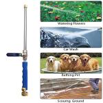 High Pressure Power Washer Attachment Wand, Hydro Jet Water Hose Nozzle,Watering Sprayer Cleaning Tool, Wand Lance for Gutter Patio Car Pet Window Glass Blue