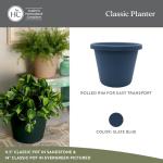 24-Inch Slate Blue Classic Round Planter Pot